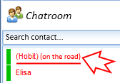 Appearane of MyChat user after the script execution